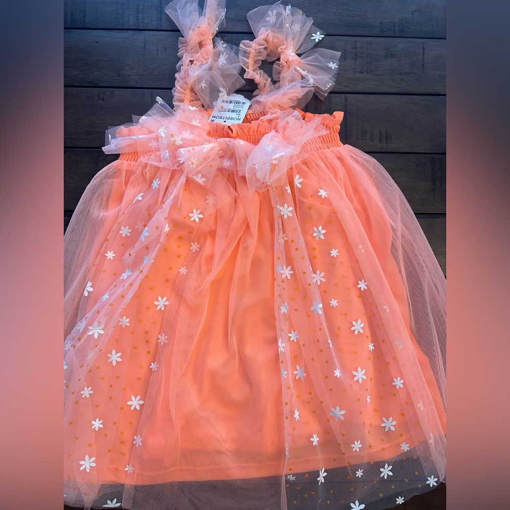 Truly Me Orange Floral Dress (5)